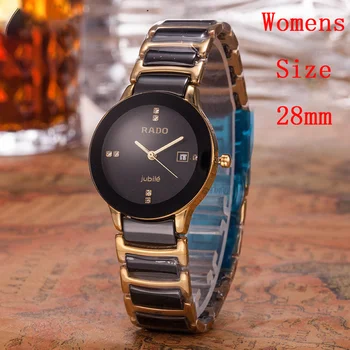 Най-добрите оригинални мъжки и дамски часовници Радо в класически стил, керамични 38 мм/28 мм, модни прости висококачествени спортни водоустойчив часовник AAA