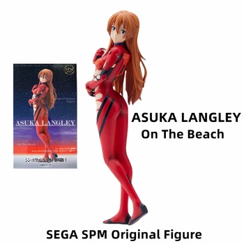 Оригинална фигурка SEGA SPM, модел NEON GENESIS EVANGELION, ASUKA LANGLEY на плажа, РЕЙ АЯНАМИ, версия с дълга коса, играчки за кукли от PVC