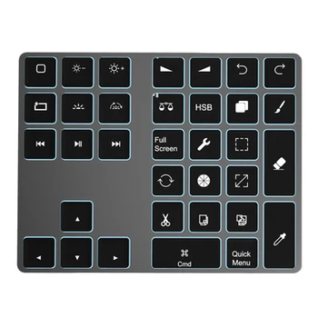 Безжична клавиатура за бърз достъп до Bluetooth за iPad, акумулаторна ультратонкая преносима с подсветка