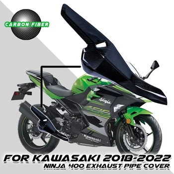 За Kawasaki Ninja 400 2018-2023 100% Напълно Суха покриване на Изпускателната тръба от въглеродни влакна 3K, Обтекатели, Абсорбатори, Комплект Аксесоари за мотоциклети