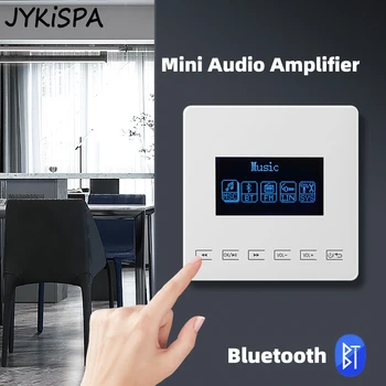 Мини-вградени усилвател за домашно аудио системи, Bluetooth, touchpad клавиш, на фона на музикален плеър, поддръжка на USB/ Fm за домашно аудио в хотела