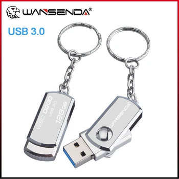 Wansenda Неръждаема Стомана USB3.0 Флаш Памет Ключодържател Високоскоростна Флаш-памет 256 GB 128 GB, 64 GB, 32 GB, 16 GB, 8 GB Cle USB-Памет Стик
