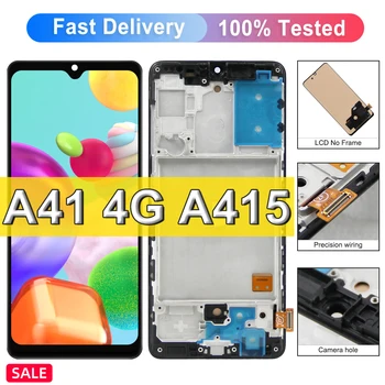 100% Тест За Samsung Galaxy A41 SM-A415F A415 LCD Сензорен дисплей Дигитайзер В Събирането на Резервни Части За Samsung lcd A41