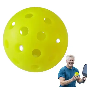 Топки за пиклбола на закрито, нощен светло зелена топка с 40 дупки, обзавеждане за пиклбола за начинаещи, експерти, на открито, на закрито, твърд