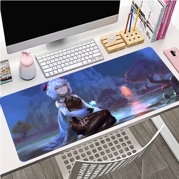 Asan Високо качество Genshin Impact Ganyu gaming мишка за лаптоп Подложка за мишка Безплатна доставка Голяма подложка за мишка, клавиатура, подложка