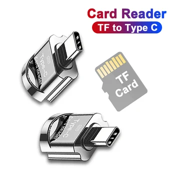 Мини Четец на карти с памет TF Micro-SD-карта към Micro USB Type C OTG Адаптер за Карта с Памет към USB C-Висока Скорост За Macbook Xiaomi Samsung