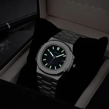 Мъжки часовник Sdotter с календар, светещи водоустойчив, стоманена каишка, кварцов часовник Nautilus, прости спортни бизнес часовници Relogio Masculino