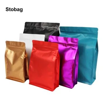 StoBag, мат опаковка за хранителни продукти, чанти с цип, алуминиево фолио, запечатанная за съхранение на шоколадови бонбони, чай, орехи, боб, многократна употреба калъф с цип