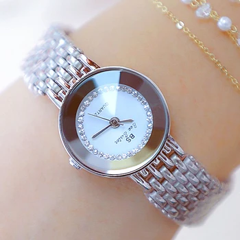 Дамски ръчен часовник с малък циферблат на луксозна марка, водоустойчив елегантни часовници за жени от неръждаема стомана Relogio Feminino