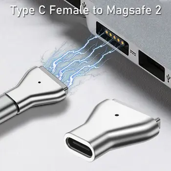 Магнитен USB Type C C адаптер към конектора Magsafe 2 за бързо зареждане PD, жак-конвертор за MacBook Air/Pro