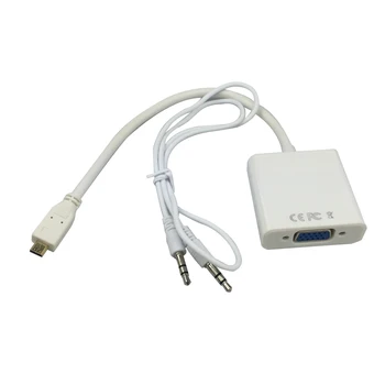 Micro HDMI-съвместими VGA адаптер за мъже и жени на видео конвертор за Raspberry Pi 4 Б на екрана на монитора на телевизора