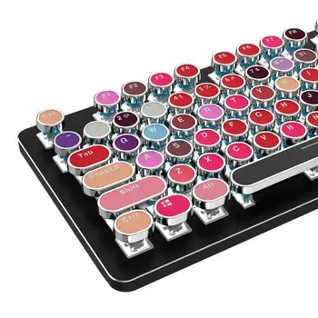 104 ключ ABS смесен цвят на Кръгла капачка за ключове Цвят червило подчертава механична клавиатура капачки за ключове Цветни капачки за ключове за вашия КОМПЮТЪР на компютър