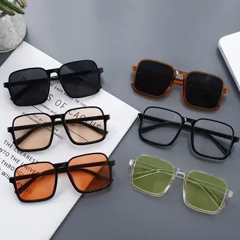 Реколта дизайнерски UV400 Улични Унисекс ретро дамски слънчеви очила Слънчеви очила Квадратни слънчеви очила