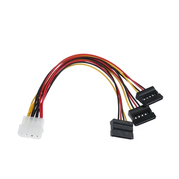 1 бр. кабел-адаптер SATA IDE 4Pin включете на 3 порта SATA женски сплитер захранващ Кабел за твърд диск Кабел SATA