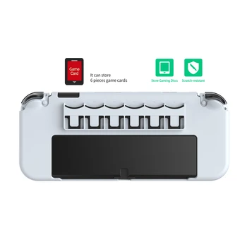за Nintendo Switch OLED пластмасов калъф-тампон за конзола Nintendo Swich OLED NS с хранилището на играта карти