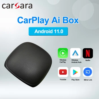 Android Auto TV Streaming Box Безжичен адаптер за дооснащения CarPlay Netflix YouTube Video Spotify Music Smart Link Dongle