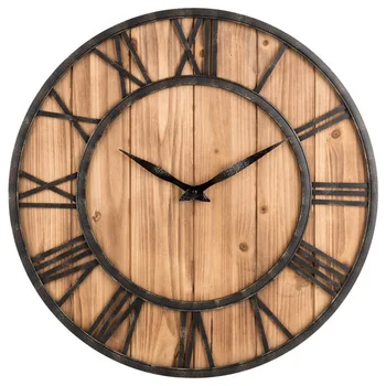 Творчески старинни стенни часовници, железни, дървени стенни часовници, модерен дизайн, безшумни декорация за всекидневната, Reloj De Pared Decoration