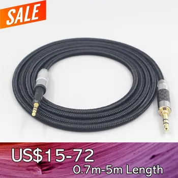 LN007525 супер меки слушалки, найлонов OFC кабел за слушалки Sennheiser HD6 HD7 HD8 MIX DJ HD595, слушалки за слушалки