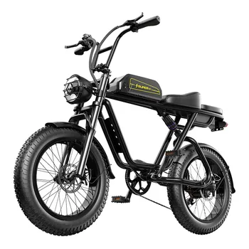 20 Инча Електрически велосипед в планински стил, электровелосипед за бягане по неравен терен, литиева батерия, двухдисковый спирачка от високо стомана, 48
