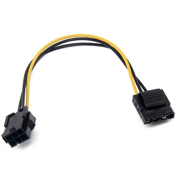 10 бр. захранващ адаптер Molex към PCI-E IDE 4Pin, 4-пинов съединител на 6-пинов и 6-пинов кабел конвертор за графична видео карта