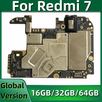 Дънна платка за Xiaomi Redmi 7, 100% Оригинална Разблокированная Основна такса, с глобална система за MIUI, процесор Snapdragon 632