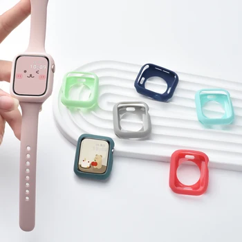 Силиконов калъф за Candy Apple Watch case 44 мм 40 мм iWatch 42 мм, 38 мм, Защитната обвивка на бронята за Apple watch серия 6 5 4 3 2 1 SE