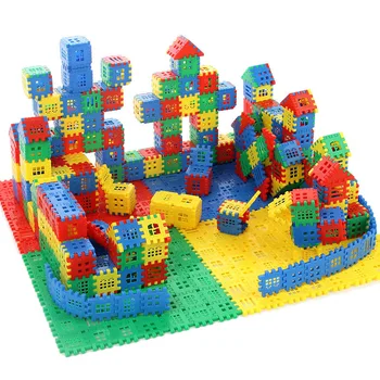 Голям размер Детски развивающий къща градивните елементи на Строителни играчки за деца Развивающий град САМ тухлена интерфейсен блок