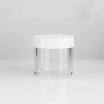 Продажба на едро на 30 г прозрачни пластмасови контейнери за крем 30 мл / 1 унция козметични консерви за нокти Преносими пътни еднократна употреба