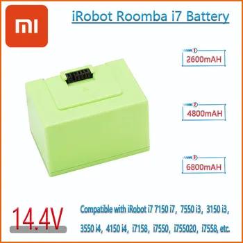 6800 mah 14,4 v i7 Батерия Заместител на iRobot Roomba e и i Серия i7 + e5 7150 7550 i3 3150 i3 + 3550 i4 4150 i4 + 4624864