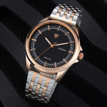 Ръчен часовник Yazole Gold, автоматични часовници за мъже, дамски автоматичен часовник, водоустойчив мъжки часовник, безплатна доставка