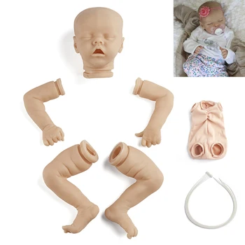 18-инчов комплект кукли-близнаци Реборн, реалистична мека на допир, свеж цвят, неокрашенная незаконченная празна кукла