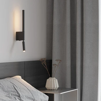 Скандинавски led монтиран на стената лампа, модерен, с монтиран на стената лампа, акрилни лампа, монтиран на стената лампа, малка странична лампа за спални, монтиран на стената лампа в помещението