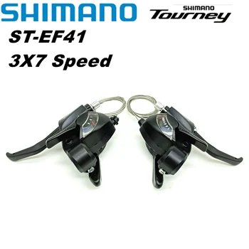 Преминете Shimano Tourney SL-EF41 3x7Speed за МТВ велосипед Наляво надясно скоростния изходна точка за планински велосипед