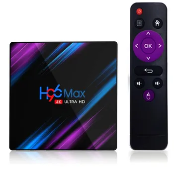 Smart TV Box Google Voice Control H96 MAX Assista 16 GB Wifi BT media player H96MAX RK3318 Комплект 4G 64GB 32G 4K Android 11 Горната Кутия