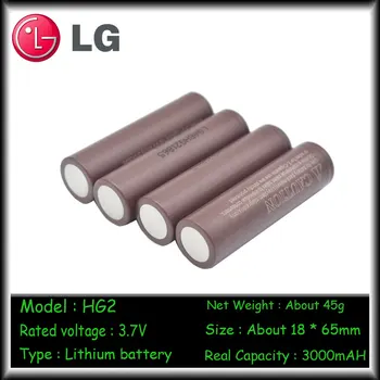 100% Нова оригинална батерия HG2 18650 3000 mah 18650 HG2 3,7 ПО освобождаване от отговорност 20A, предназначени за акумулаторни батерии Power HG2