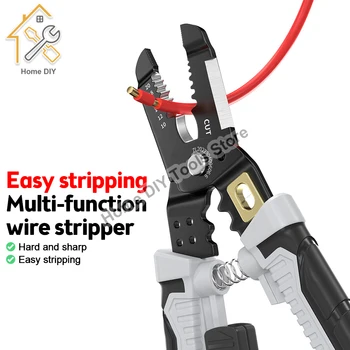 Многофункционални клещи за източване на тел клещи за кабелни Електрически нож Специален мрежов кабел инструмент за източване на кабели