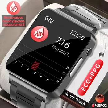 2023 Нивото на Глюкоза в Кръвта Смарт Часовници Мъжки ЕКГ Монитор Здравето на Кръвното Налягане Фитнес Часовник IP68 Водоустойчив Умни Дамски Часовници За Xiaomi