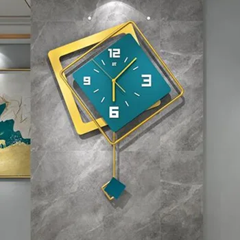 Леки Луксозни стенни часовници-люлка за дневна със скандинавски минималистичном стил, декорация на дома, модни реколта часовници, креативен интериор, ZY50GZ
