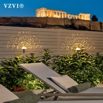Слънчевата светлина за декорация на градината VZVI, открит водоустойчива лампа за вашия интериор, озеленяване на градината на слънчеви батерии, косене на трева, двор, слънчев led лампа