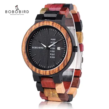 BOBO BIRD Relogio Masculino Дървени часовници за мъже, двойка часовници, дамски ежедневни часовници, персонални, индивидуални, Директна доставка