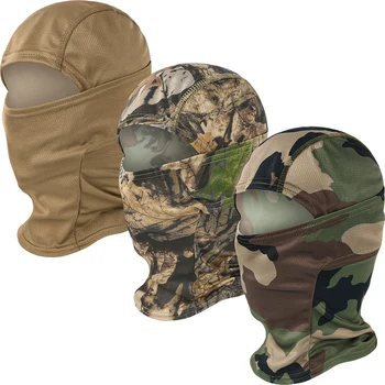 Тактическа камуфляжная балаклава, маска на цялото лице, CS Wargame, Армейски ловен велосипеден спортен шлем, шапка подложка, военен мультикамерный шал CP