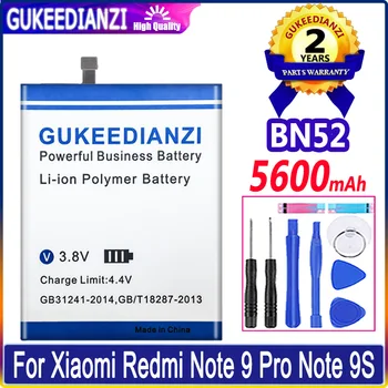 BN52 BN 52 Взаимозаменяеми Батерия 5600 mah За Xiaomi Redmi Note 9 Pro Note9 Pro Батерия с Висок Капацитет Литиево-polym Bateria