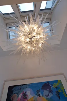 Полилей ръчно изработени в скандинавски стил, модерно изкуство, ретро естетиката на тавана лампа, банкетна прозрачен окачен лампа