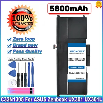 LOSONCOER 5800 ма C32N1305 Батерия за ASUS Zenbook UX301 UX301L UX301LA C4003HUX301LA4500 UX301LA-1A UX301LA-1B UX301LA-C4006H