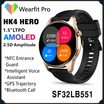 AMOLED Bluetooth Предизвикателство Смарт Часовници 2023 Нов HK4 Hero Мониторинг на Сърдечната Честота Водоустойчив NFC Компас Спортни Умни Часовници За Мъже Жени