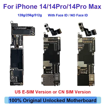 Напълно протестированная оригиналната дънна платка за iPhone 14 14 Pro Max дънна платка с отключена идентификатор на лице Логическа такса Чист iCloud, Пълни с чипове