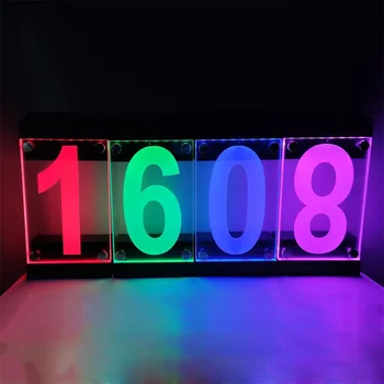 Светлинна табела с номер дома на слънчевата енергия, като цвета RGB и дистанционно управление цифри или букви, табели с външните адрес на двора