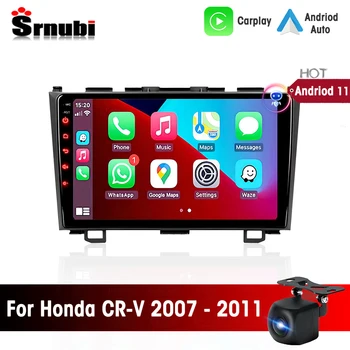 Srnubi Andriod 11 AI Voice 2Din Android Авто Автомагнитола за Honda CRV CR-V 3 2007-2011 Carplay 4G Автомобилен Мултимедиен GPS Авторадио