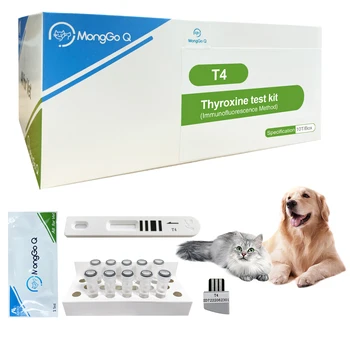 Комплект за тестване на тироксин за Кучета и Котки, Удобен, Бърз, точен, Лесен за употреба, Определяне на резултати, T4-10, 10 бр.