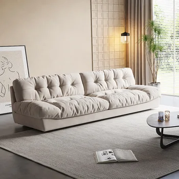 Италиански минималистичен текстилен диван за трима души, хол, пуховый разтегателен Yunduo по поръчка
